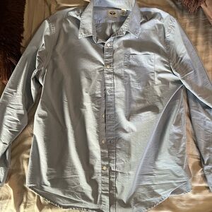Dockers Men's Sky Blue Casual Button Down Shirt